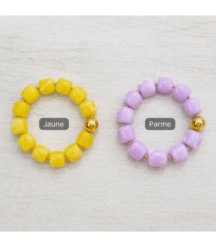 Bracelet perle résine CUBA