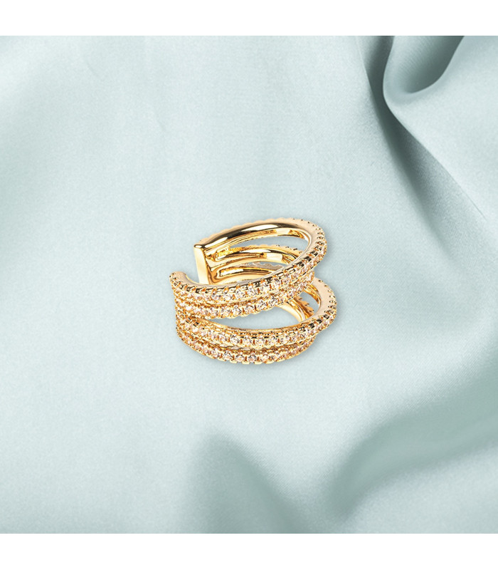Bague d'oreille Fiona 4 rangs Strass