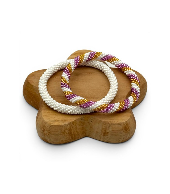 Bracelet Perles Tissées Népalais Multicolore