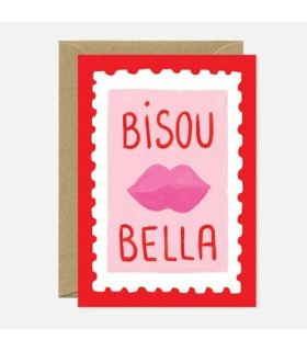 Carte Bouche Bisou Bella