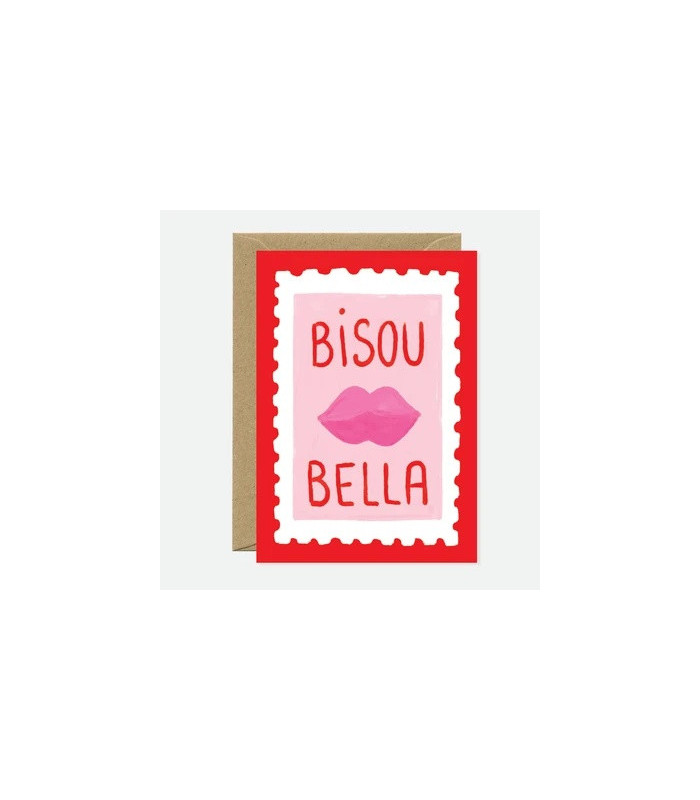 Carte Bouche Bisou Bella