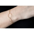 Bracelet Chaine Double Ovale