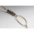 Bracelet chaine ovale et perles