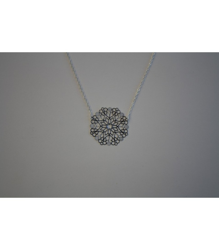 Collier chaine grande rosace