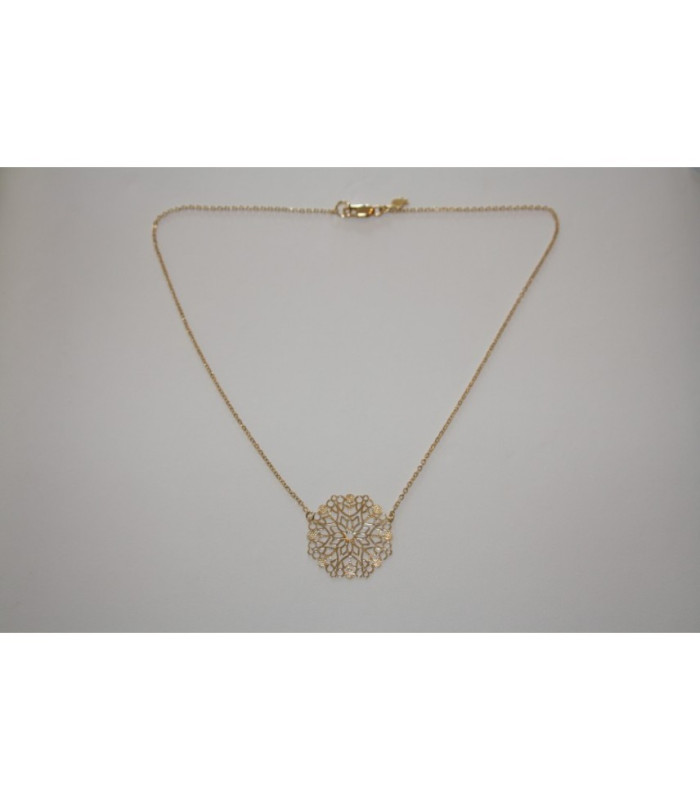 Collier chaine grande rosace