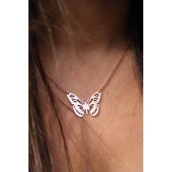 collier or papillon collier or papillon