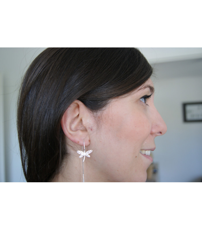 BO pendantes Libellule en argent