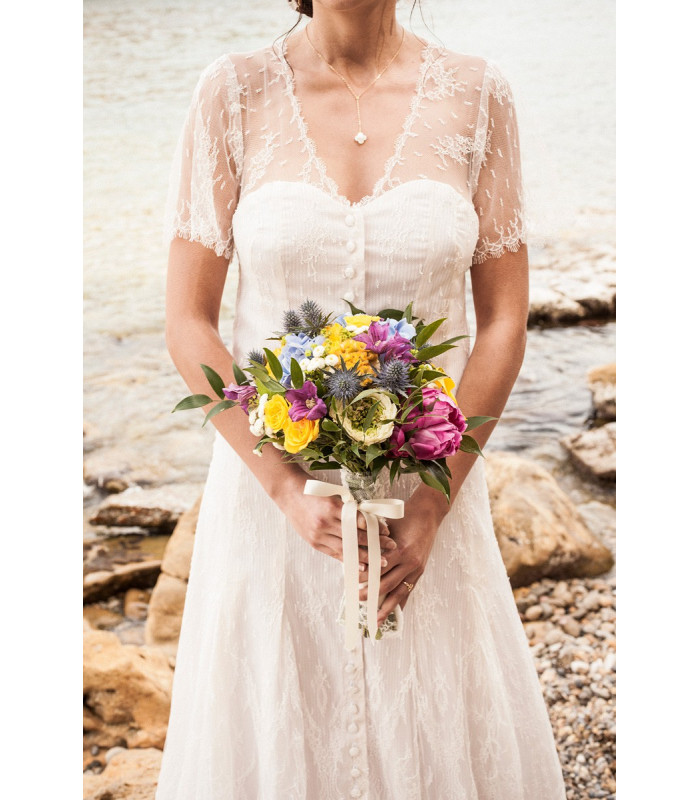 Collier chaine trèfle nacre