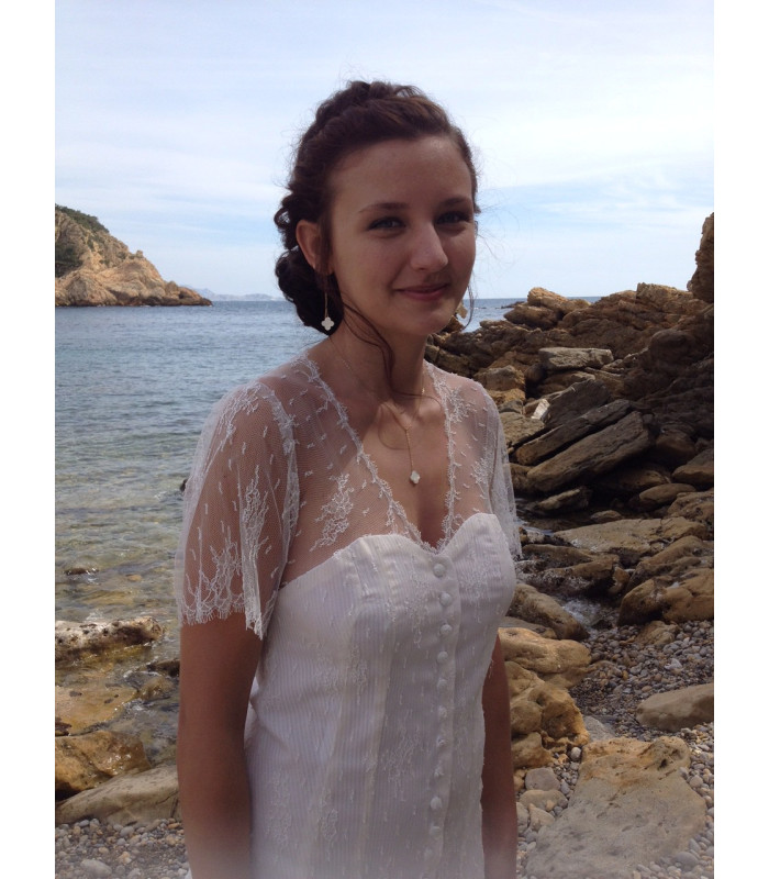 Collier chaine trèfle nacre