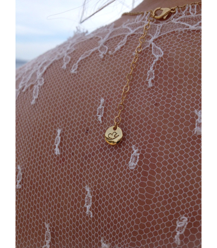 Collier chaine trèfle nacre